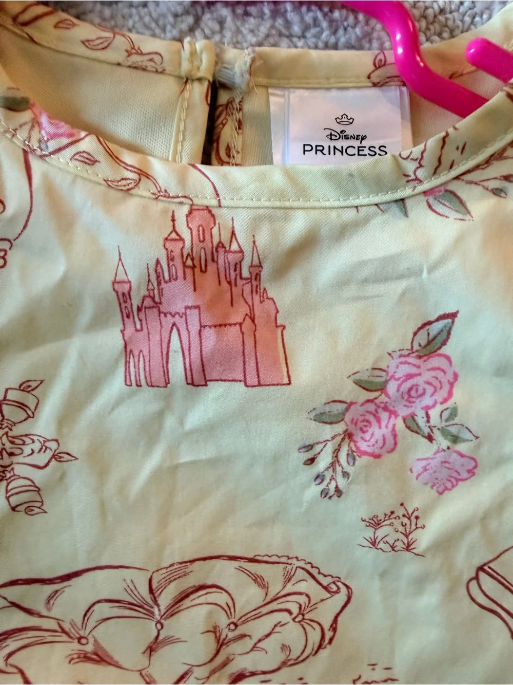 Macy's Disney Yellow Princess Print Matching Set